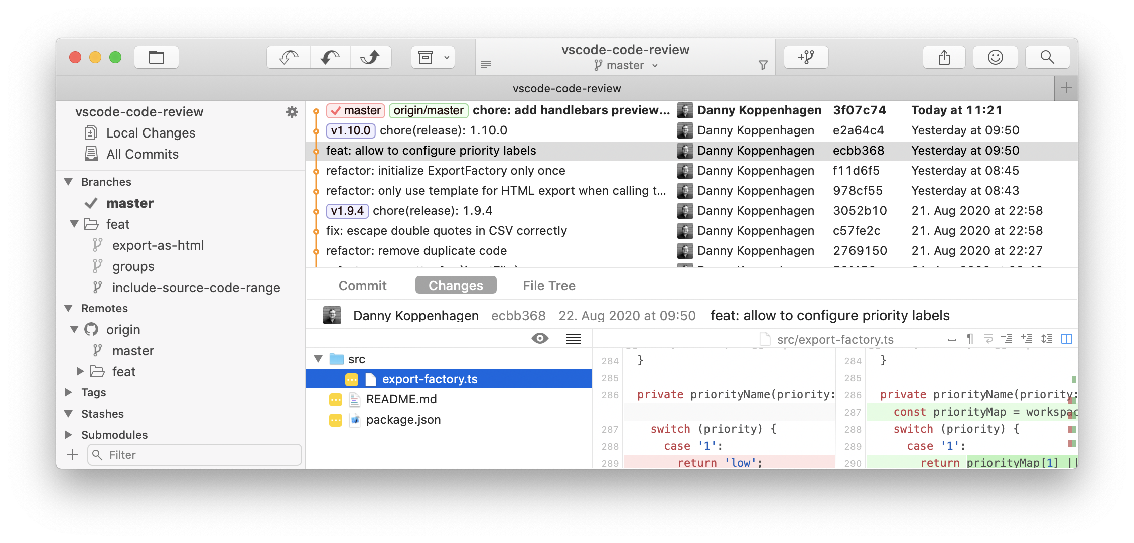Screenshot: Fork